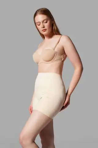 Push Up Seamless Dikişsiz Popo Şekillendirici Kısa Paçalı Korse 2064 Bej - 7