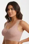 Toparlayıcı Sıkılaştırıcı Kalın Askılı Pedli Büstiyer 5040 Gül Kurusu - Görsel 1