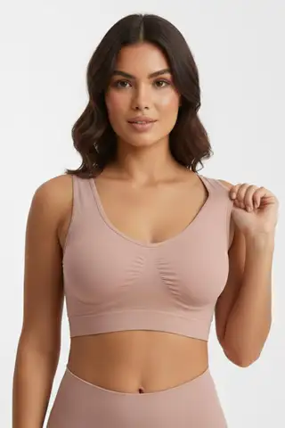 Toparlayıcı Sıkılaştırıcı Kalın Askılı Pedli Büstiyer 5040 Gül Kurusu - 3