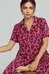 Kadın Kısa Kollu Rahat Mor Pijama Takımı 4734 - Görsel 3