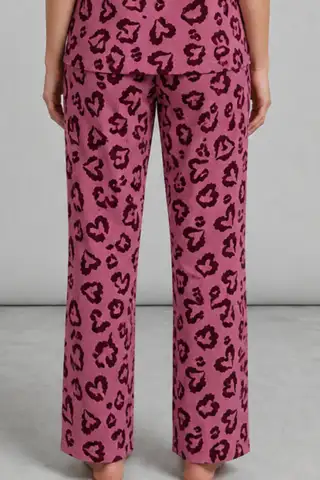 Kadın Kısa Kollu Rahat Mor Pijama Takımı 4734 - 6