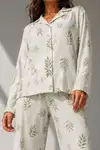 Kadın Uzun Kol Pamuklu Çağla Yeşili Pijama Takımı - Görsel 3