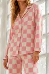 Kadın Regular Bürümcük Pembe Pijama Takımı - Görsel 3