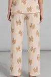 Kadın Kısa Kol Desenli Ekru Pijama Takımı 4739 - Görsel 6