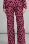 Kadın Çizgili Regular Fit Lila Pijama Takımı 4764 - Görsel 6