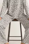 Kadın Comfort Esnek Gri Pijama Takımı 4763 - Görsel 6