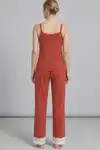 Kadın Dantelli Relaxed Kırmızı Pijama Takımı 4743 - Görsel 2