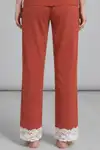 Kadın Dantelli Relaxed Kırmızı Pijama Takımı 4743 - Görsel 6