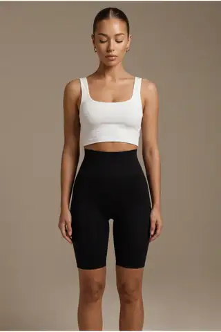 Kadın Sıkılaştırıcı Kumaş Boxer Kalıp Siyah Korse - 3