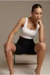 Kadın Sıkılaştırıcı Kumaş Boxer Kalıp Siyah Korse - Görsel 5