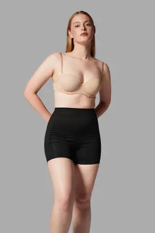Push Up Seamless Dikişsiz Popo Şekillendirici Kısa Paçalı Korse 2064 Siyah - 2