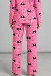 Kadın Desenli Nefes Alan Pembe Pijama Takımı 4694 - Görsel 5