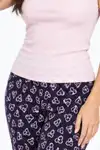Kadın Trend Günlük Bluz Pembe Desenli Pijama Takımı - Görsel 6