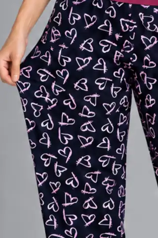 Kadın Çizgili Bluz Desenli Askılı Bordo Pijama Takımı - 5