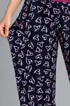 Kadın Çizgili Bluz Desenli Askılı Bordo Pijama Takımı - Görsel 5