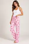 Kadın Çizgili Bluz Desenli Askılı Beyaz Pijama Takımı - Görsel 5