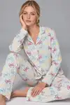 Kadın Kurdela Desenli Bol Renkli Pijama Takımı 4798 Çok Renkli - Görsel 2