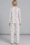 Kadın Kurdela Desenli Bol Renkli Pijama Takımı 4798 Çok Renkli - Görsel 3