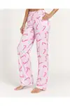 Kadın Premium Desenli Rahat Kesim Pudra Pijama Altı 4773 - Görsel 3