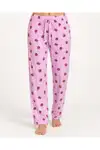 Kadın Premium Desenli Rahat Kesim Pembe Pijama Altı 4774 - Görsel 2