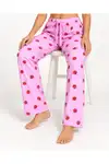 Kadın Premium Desenli Rahat Kesim Pembe Pijama Altı 4774 - Görsel 3