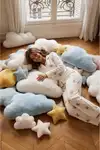 Kadın Gömlek Yakalı Rahat Ev Giyimi Beyaz Pijama Takımı - Görsel 3