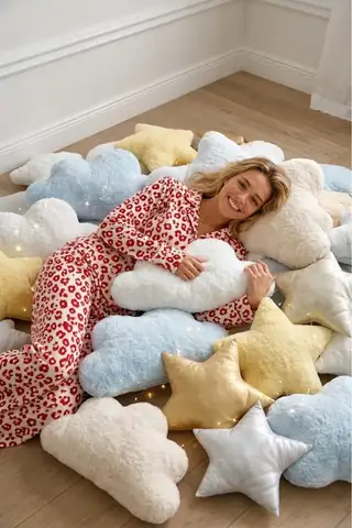 Kadın Gömlek Yaka Düğmeli Kırmızı Pijama Takımı - 1