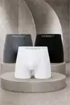 Erkek Casual Comfort Günlük 3 Lü Boxer Füme - Görsel 1