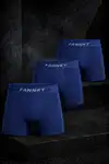Erkek Rahat Esnek Seamless 3 Lü Lacivert Boxer - Görsel 1