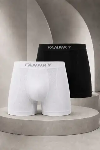 Erkek Casual Comfort Günlük 2 Li Boxer Kahverengi - 1