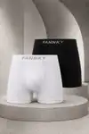 Erkek Casual Comfort Günlük 2 Li Boxer Kahverengi - Görsel 1