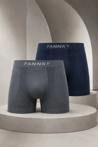Erkek Casual Comfort Günlük 2 Li Boxer Ten - 1