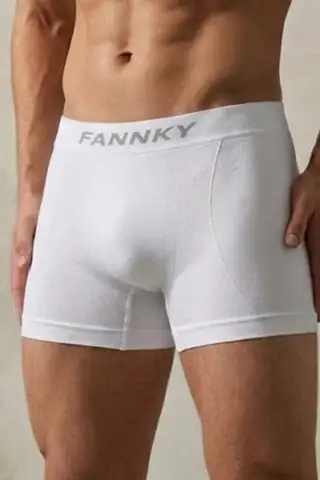 Erkek Casual Comfort Günlük 2 Li Beyaz Boxer - 3