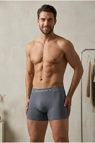 Erkek Casual Comfort Günlük Gri Boxer - 1