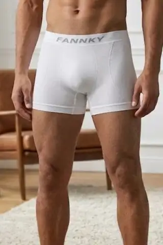 Erkek Rahat Esnek Seamless Beyaz Boxer - 3