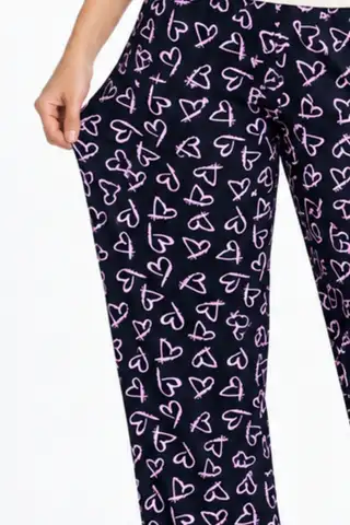 Kadın Çizgili Bluz Desenli Askılı Ekru Pijama Takımı - 2