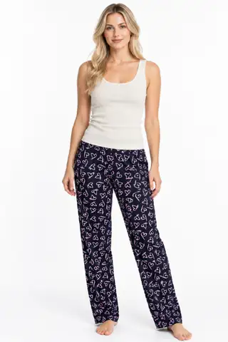 Kadın Çizgili Bluz Desenli Askılı Ekru Pijama Takımı - 3
