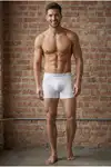 Erkek Trend Nefes Alan Relaxed Beyaz Boxer - Görsel 6