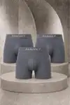 Erkek Casual Comfort Günlük 3 Lü Gri Boxer - Görsel 1