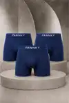 Erkek Casual Comfort Günlük 3 Lü Lacivert Boxer - Görsel 1