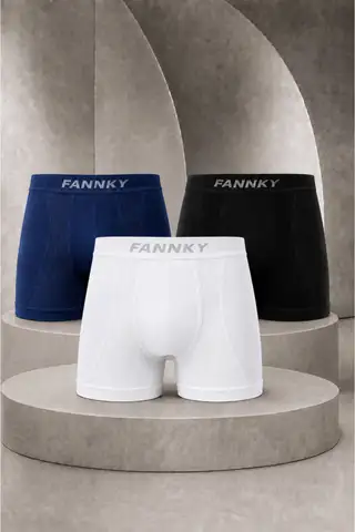 Erkek Casual Comfort Günlük 3 Lü Boxer Kahverengi - 1