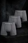 Erkek Rahat Esnek Seamless 3 Lü Gri Boxer - Görsel 1