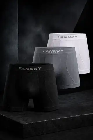 Erkek Rahat Esnek Seamless 3 Lü Boxer Ten - 1