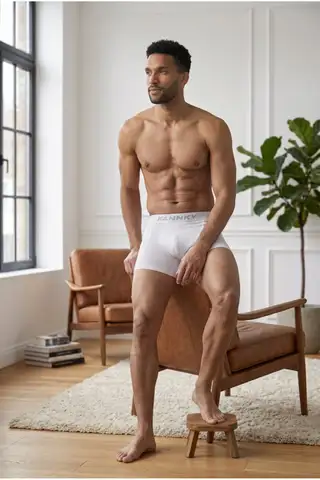 Erkek Rahat Esnek Seamless 3 Lü Boxer Ten - 2