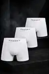 Erkek Rahat Esnek Seamless 3 Lü Beyaz Boxer - Görsel 1