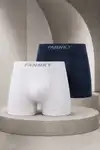 Erkek Casual Comfort Günlük 2 Li Boxer Füme - Görsel 1