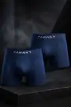 Erkek Rahat Esnek Seamless 2 Li Lacivert Boxer - Görsel 1