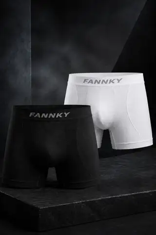 Erkek Rahat Esnek Seamless 2 Li Boxer Çok Renkli - 1