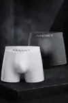 Erkek Rahat Esnek Seamless 2 Li Boxer Füme - Görsel 1