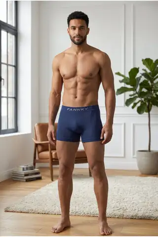 Erkek Rahat Esnek Seamless 2 Li Boxer Bej - 2
